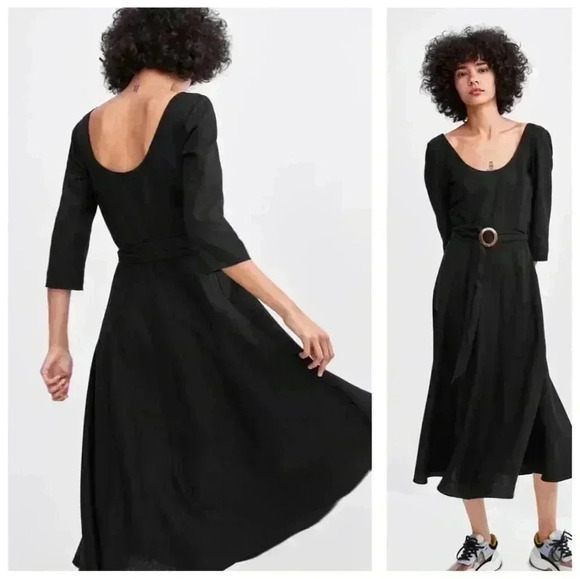 Zara Dresses & Skirts - Zara Classic Black Long Sleeve Dress